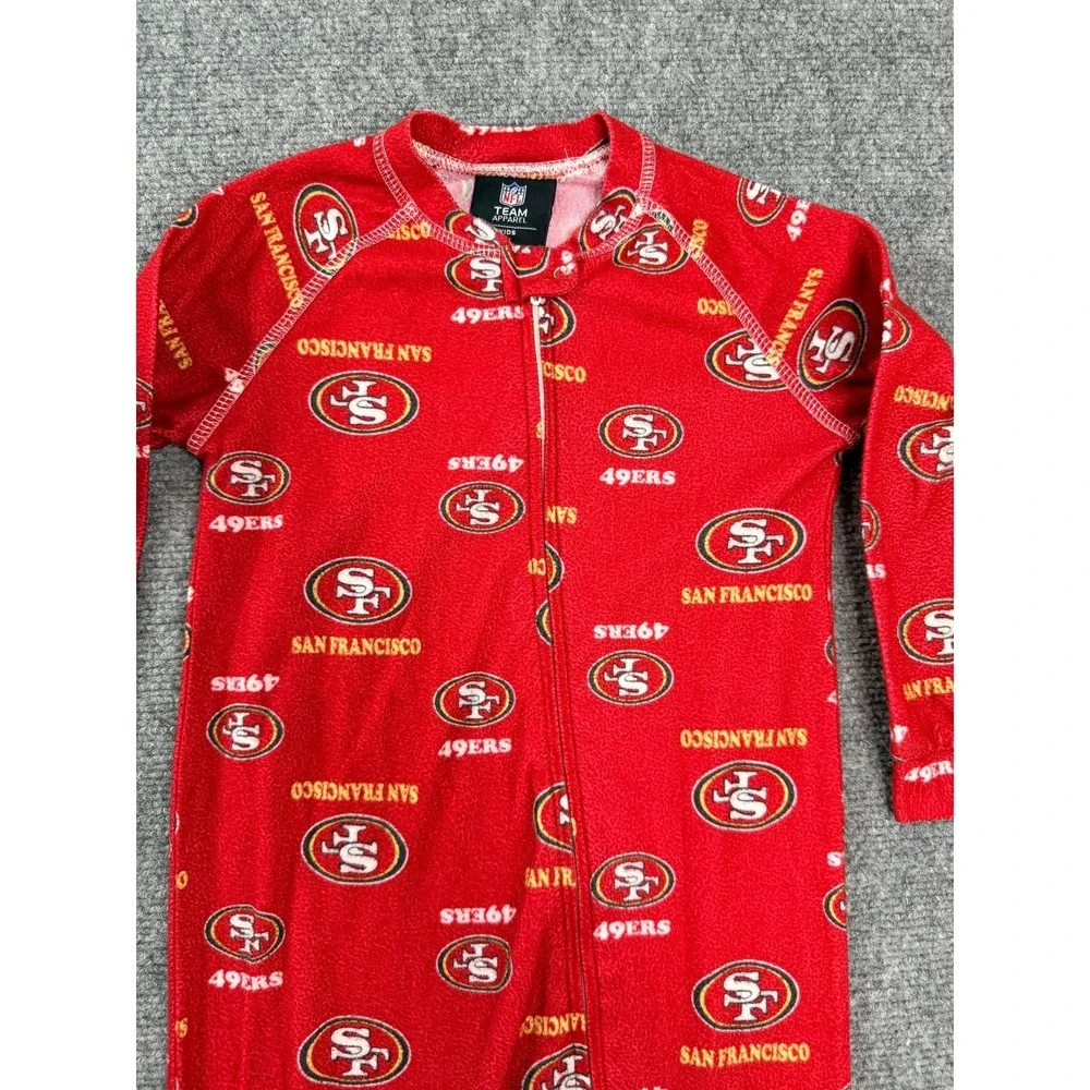 San Francisco 49ers Toddler Pajamas Size 3T‎ Red Fleece Sleeper NFL Football